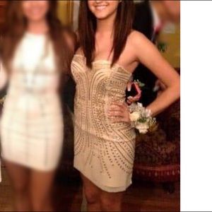 Sequined strapless dress